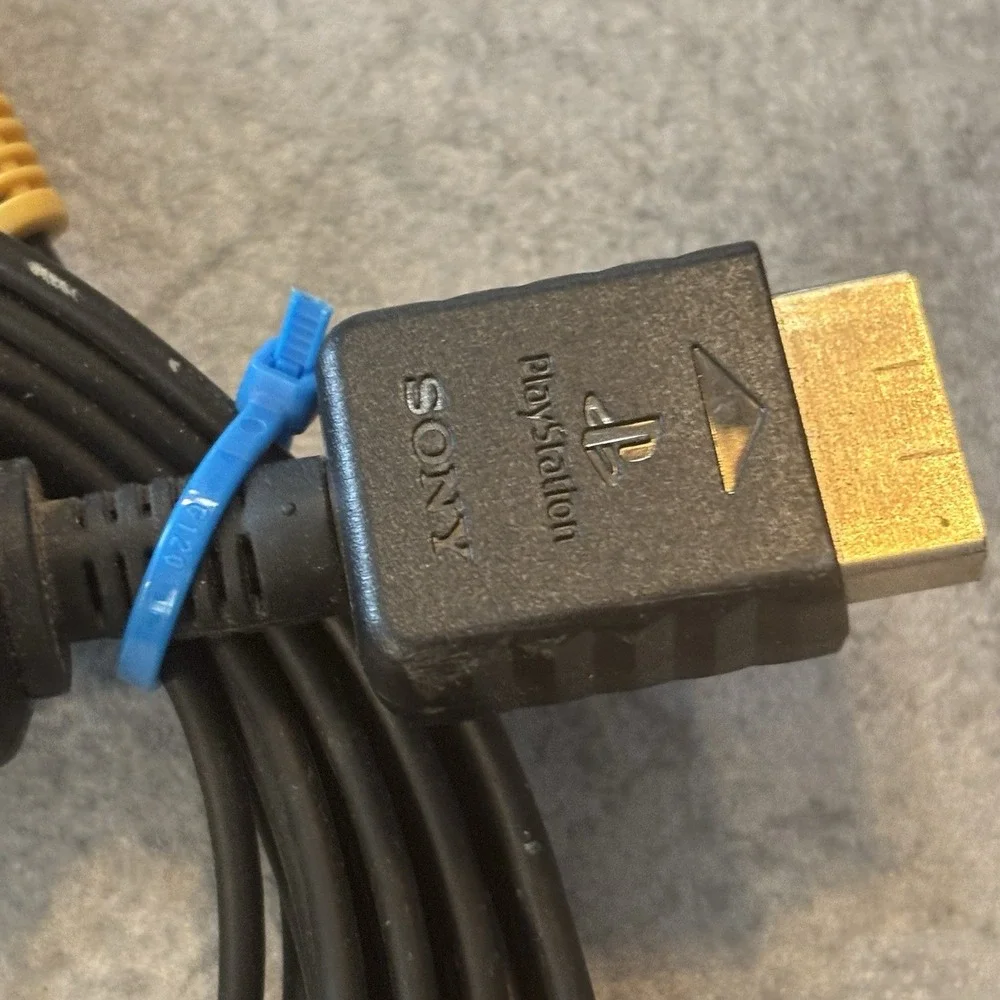 Sony PlayStation Ps1 Ps2 Ps3 - Black AV Cables OEM